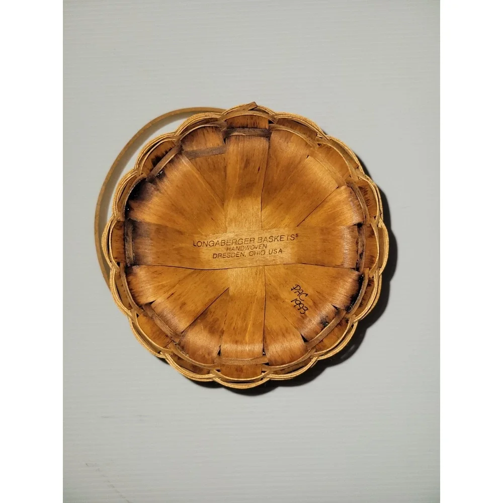 Vintage‎ Longaberger 1993 Circular  Small Basket No Lid